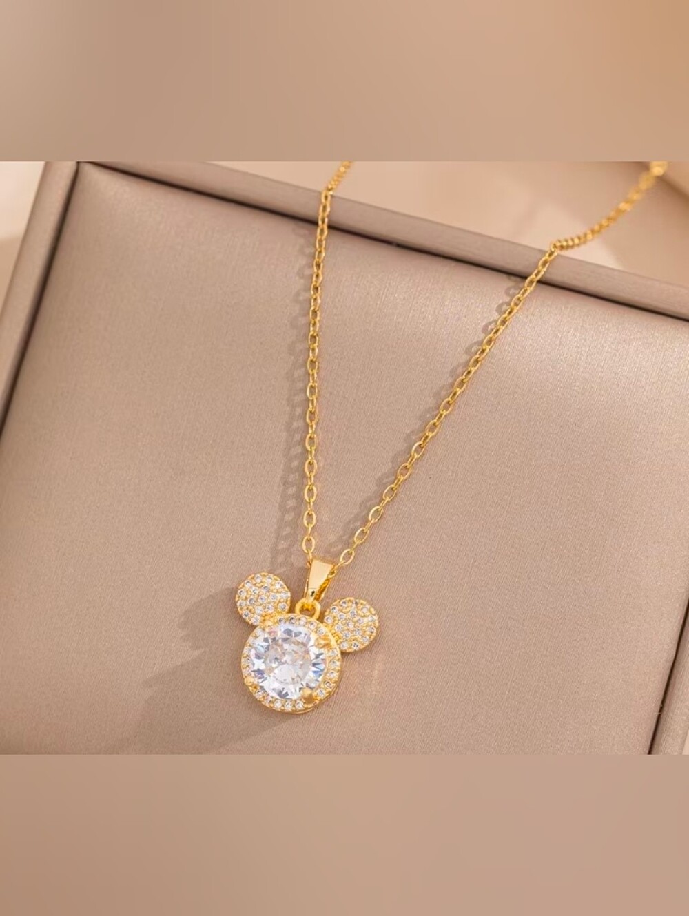 $8 Each Or Bundle 5/$20 Gold Mickey Inspired Crystal Pendant Necklace